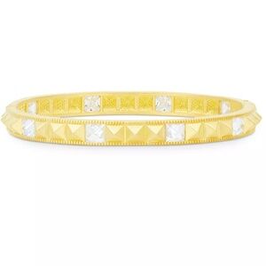 Freida Rothman Womens Industrial Coast Pyramid Gold Tone Plated SS Bracelet